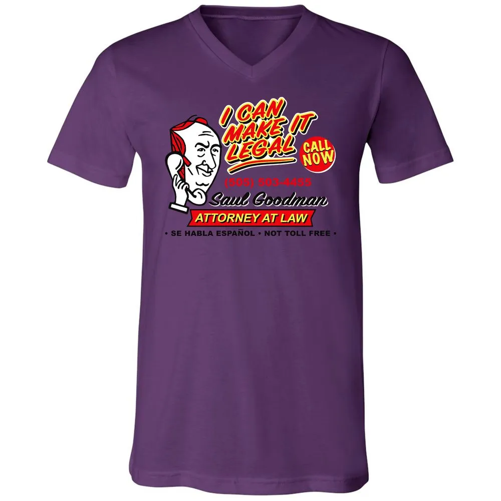 Unisex V-Neck T-Shirt - L4TVXSWK - Team Purple - 2