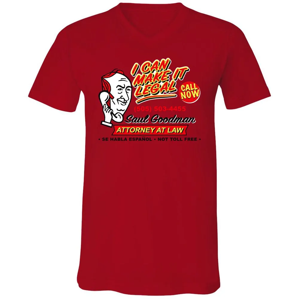 Unisex V-Neck T-Shirt - L4TVXSWK - Red - 3
