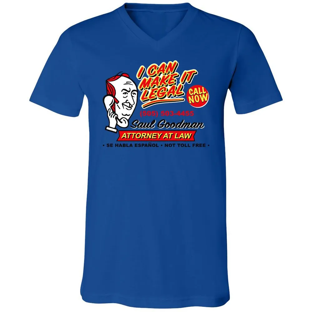 Unisex V-Neck T-Shirt - L4TVXSWK - True Royal - 4