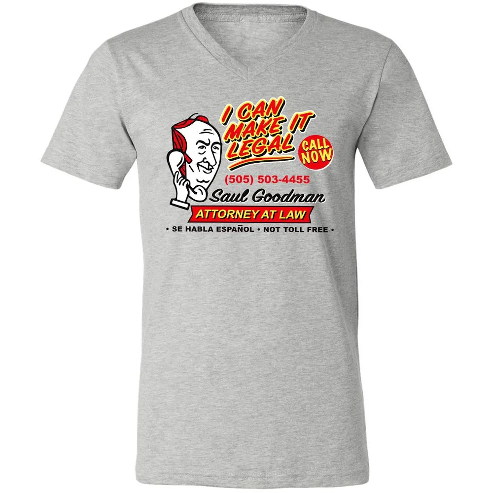 Unisex V-Neck T-Shirt - L4TVXSWK - Athletic Heather - 7