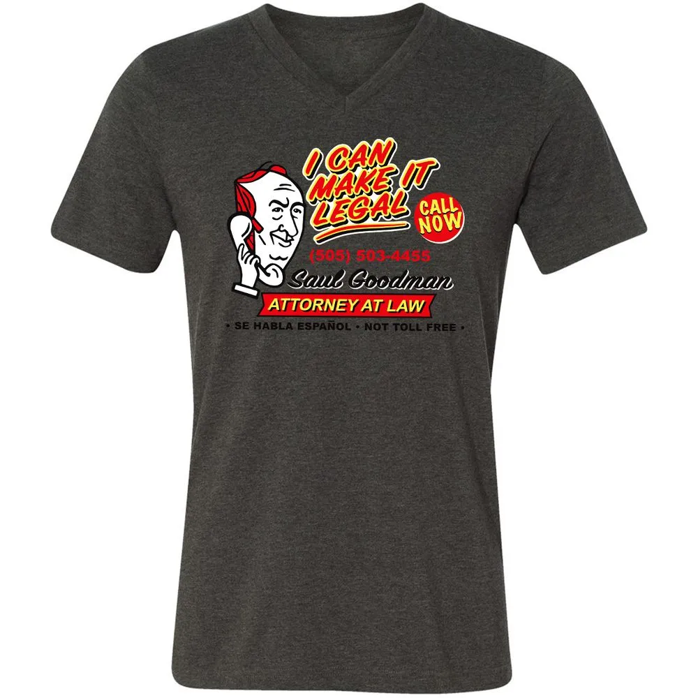 Unisex V-Neck T-Shirt - L4TVXSWK - Dark Grey Heather - 8