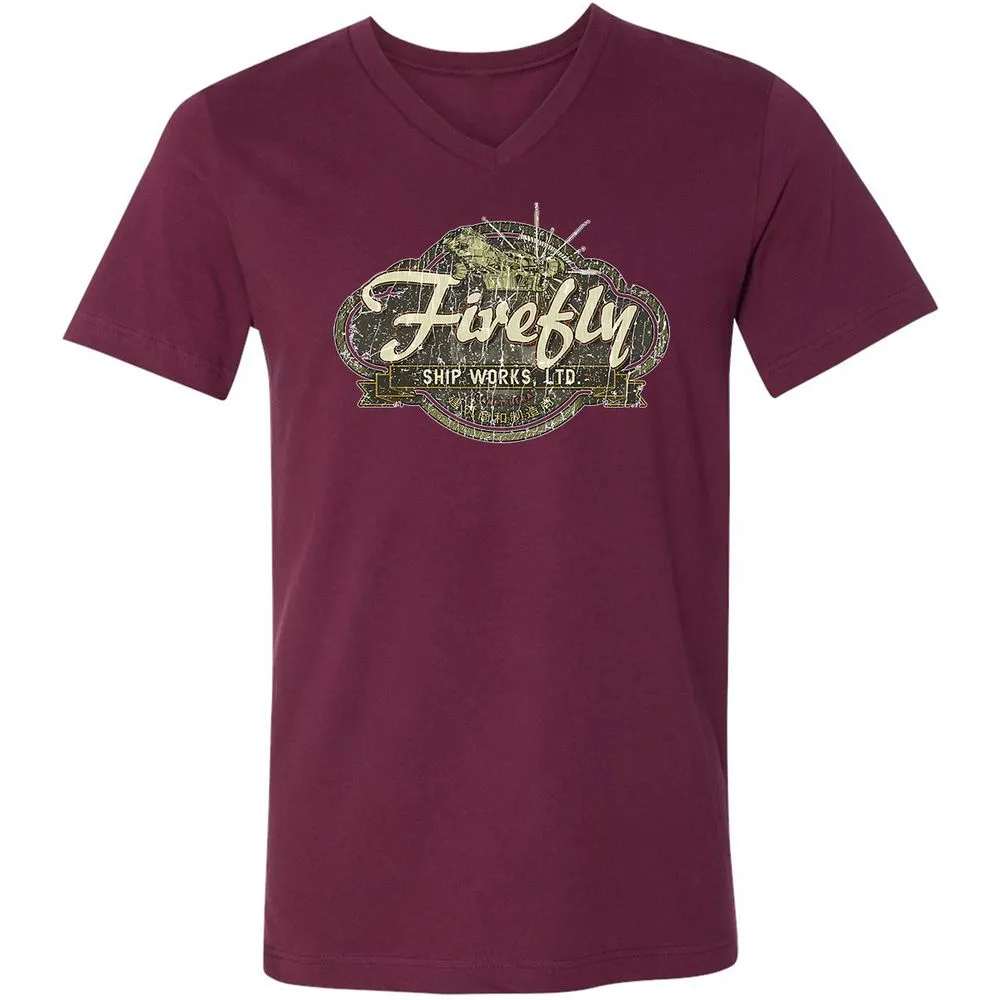 Unisex V-Neck T-Shirt - V816REAA - Maroon - 6