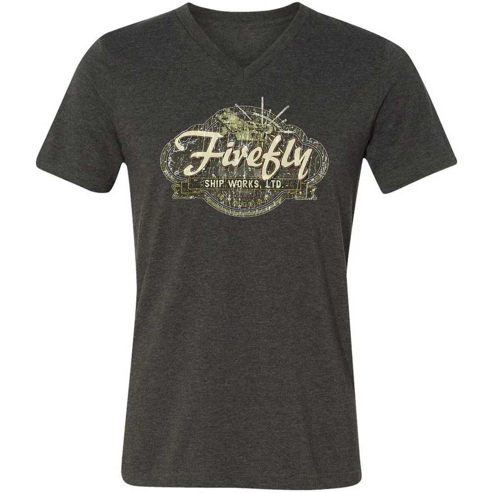 Unisex V-Neck T-Shirt - V816REAA - Dark Grey Heather - 8