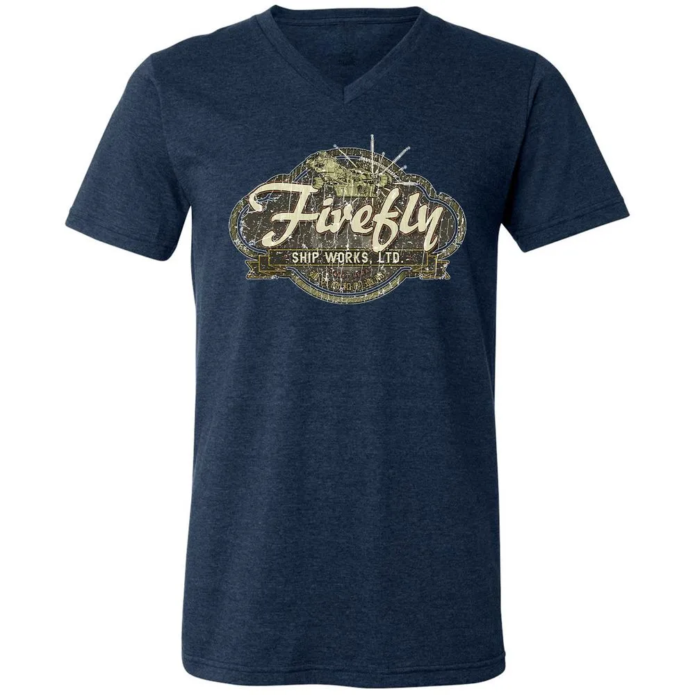 Unisex V-Neck T-Shirt - V816REAA - Heather Navy - 15