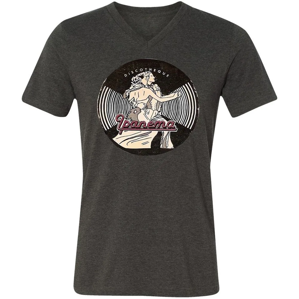 Unisex V-Neck T-Shirt - 8JHXYJDR - Dark Grey Heather - 8