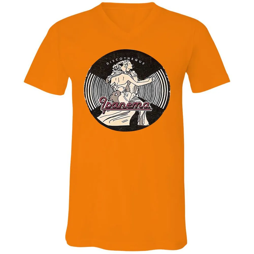 Unisex V-Neck T-Shirt - 8JHXYJDR - Orange - 11