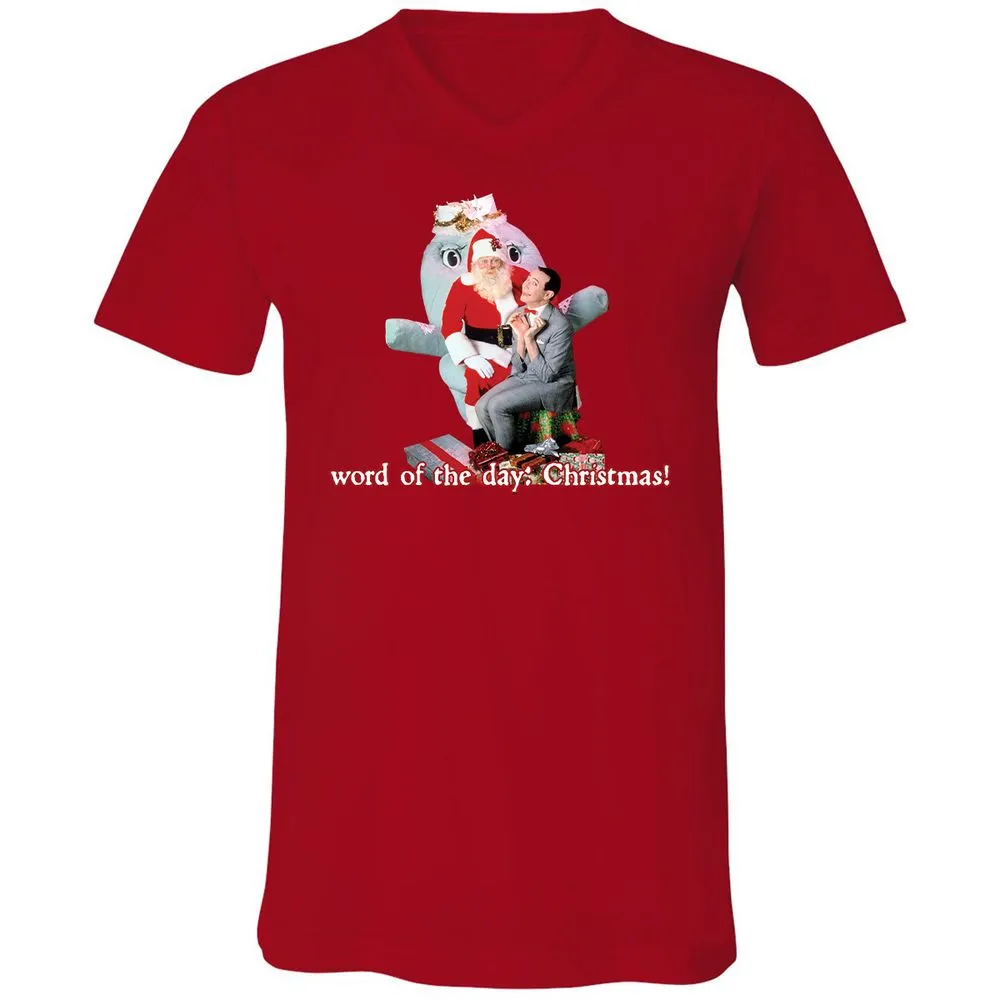 Unisex V-Neck T-Shirt - JKNZHBSV - Red - 3
