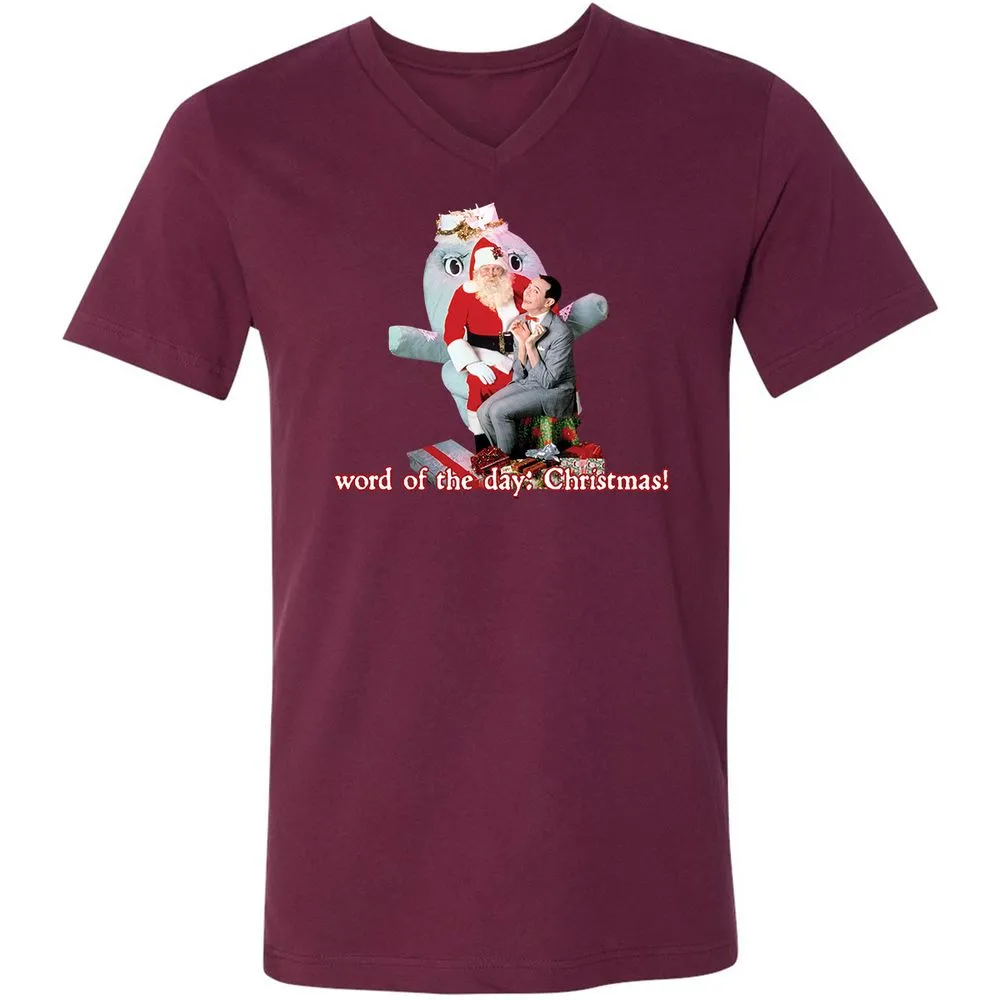 Unisex V-Neck T-Shirt - JKNZHBSV - Maroon - 6
