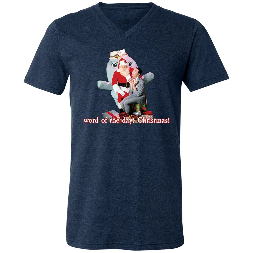 Unisex V-Neck T-Shirt - JKNZHBSV - Heather Navy - 15
