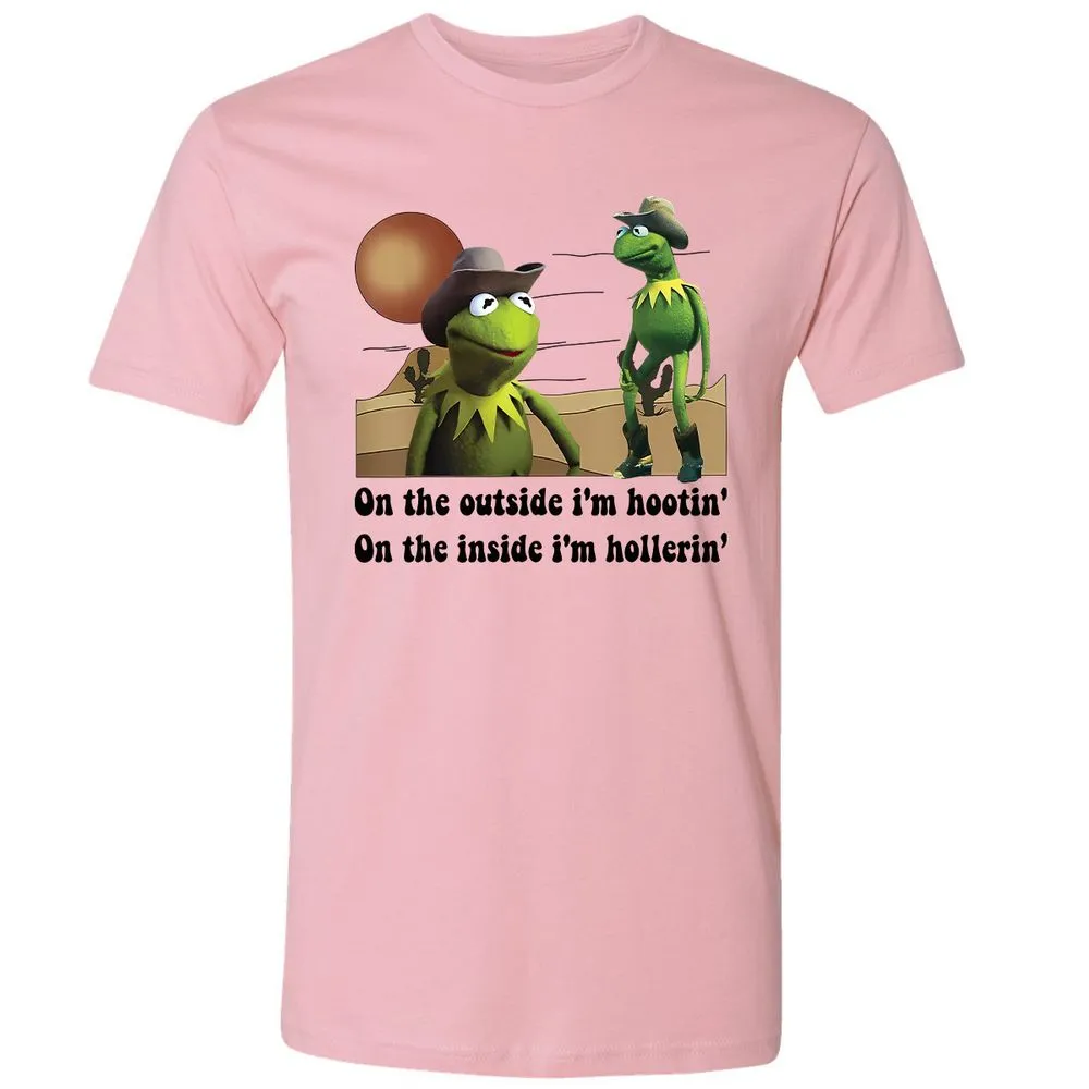 On the outside I'm hootin on the inside I'm hollerin - Light Pink - 3