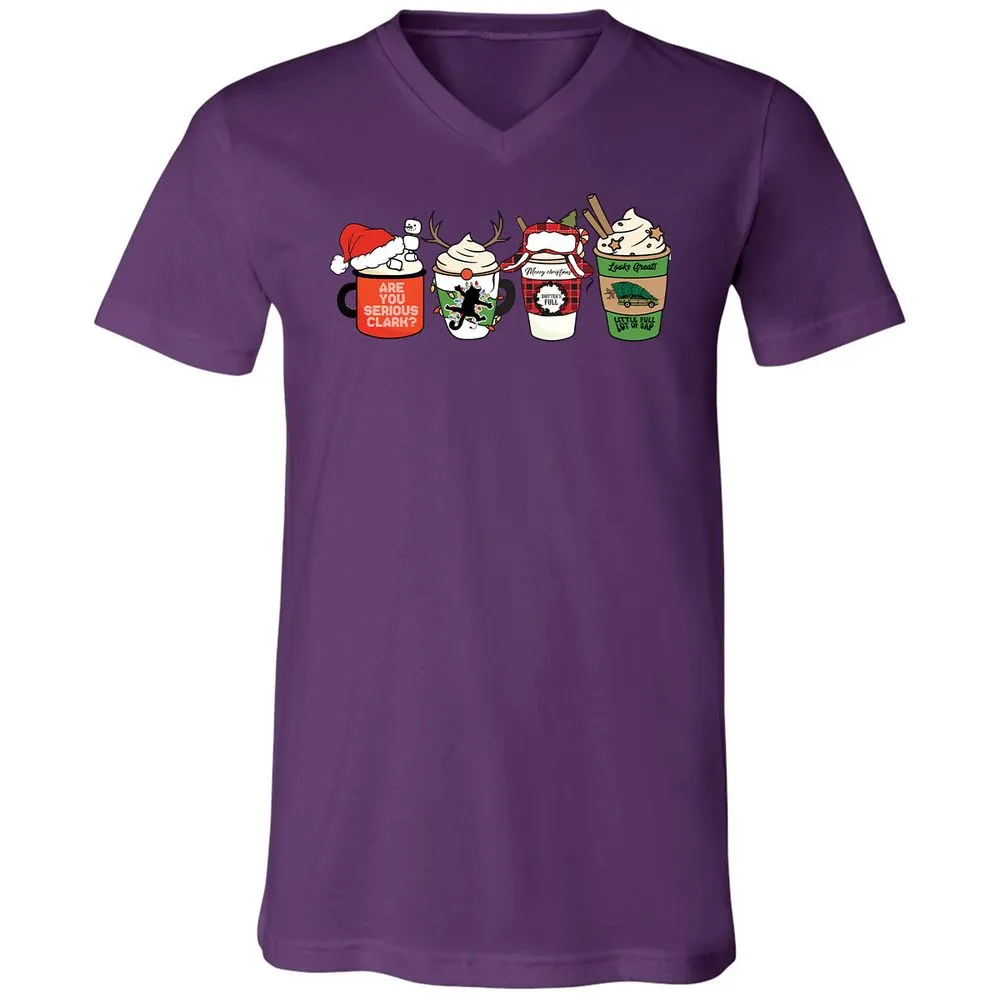 Unisex V-Neck T-Shirt - DUD7N2R2 - Team Purple - 2