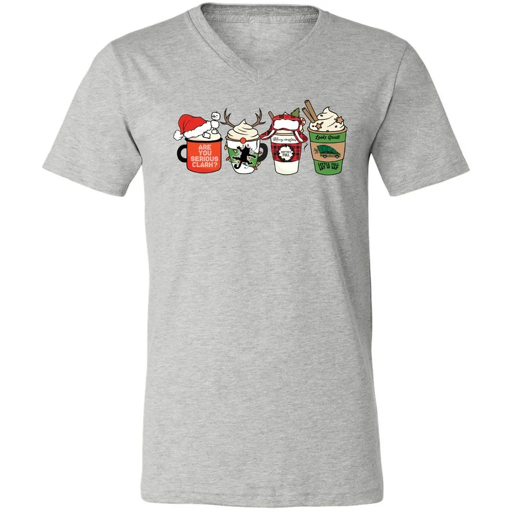 Unisex V-Neck T-Shirt - DUD7N2R2 - Athletic Heather - 7