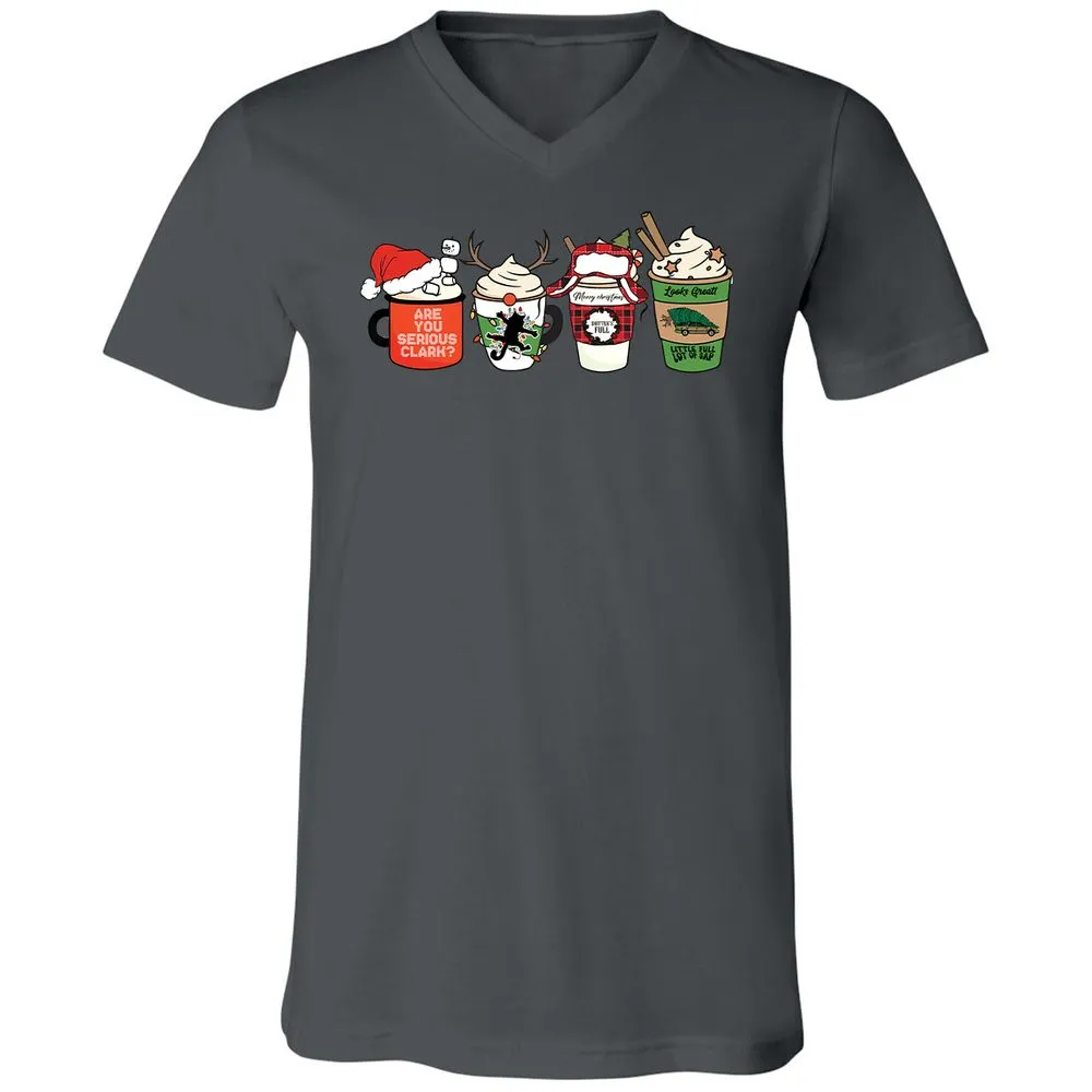 Unisex V-Neck T-Shirt - DUD7N2R2 - Asphalt - 12