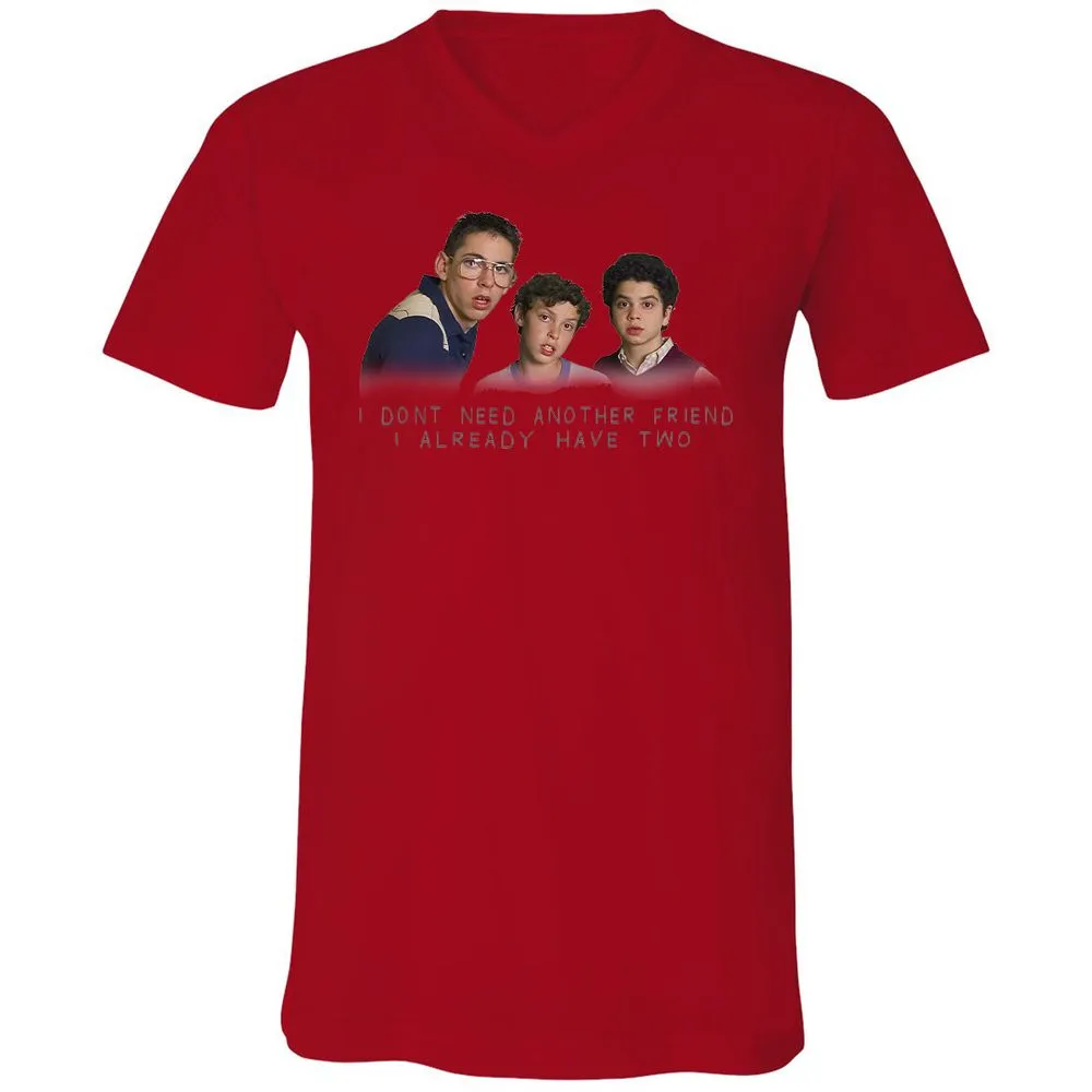 Unisex V-Neck T-Shirt - PSJHRQ13 - Red - 3