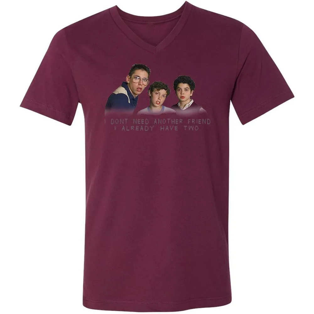 Unisex V-Neck T-Shirt - PSJHRQ13 - Maroon - 6