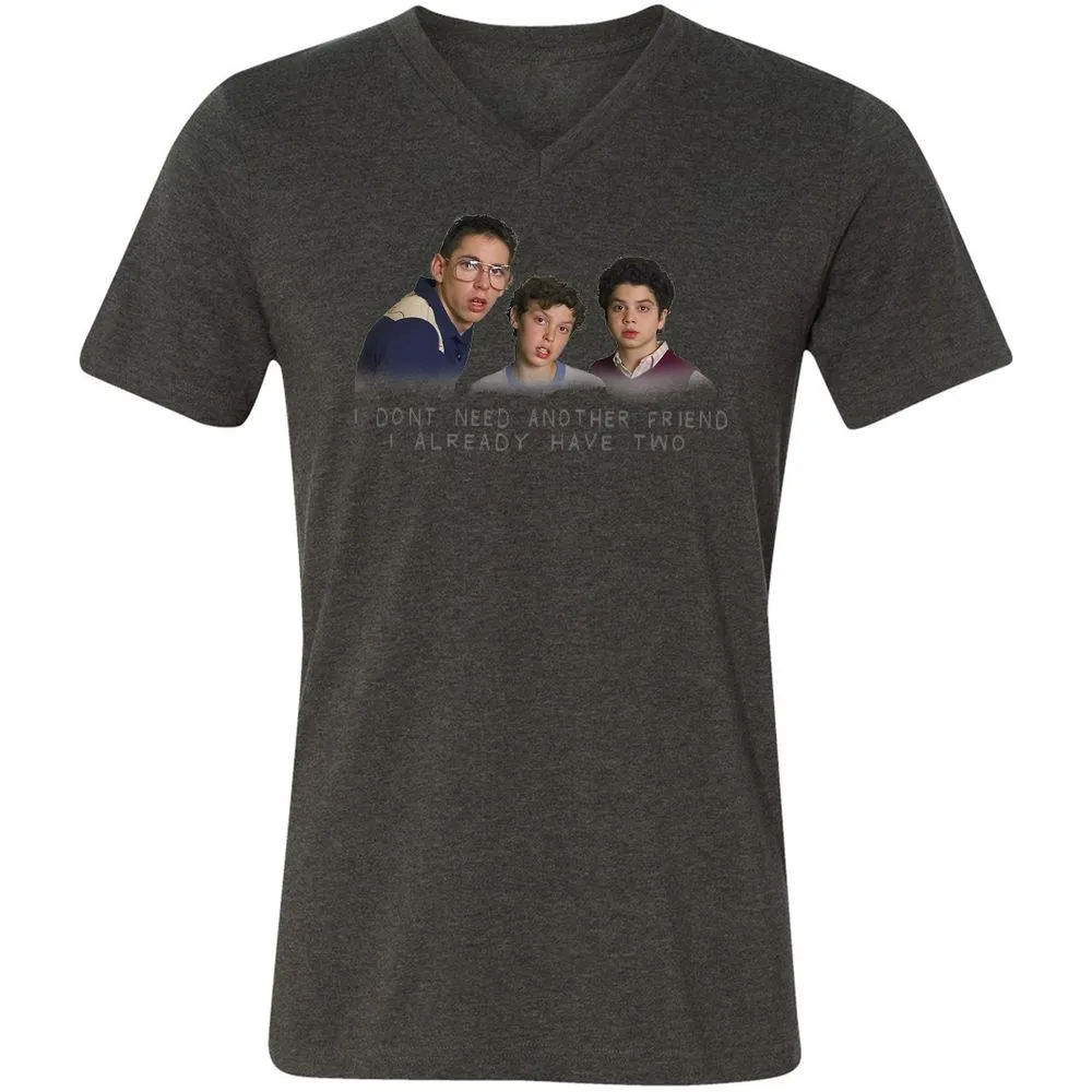 Unisex V-Neck T-Shirt - PSJHRQ13 - Dark Grey Heather - 8