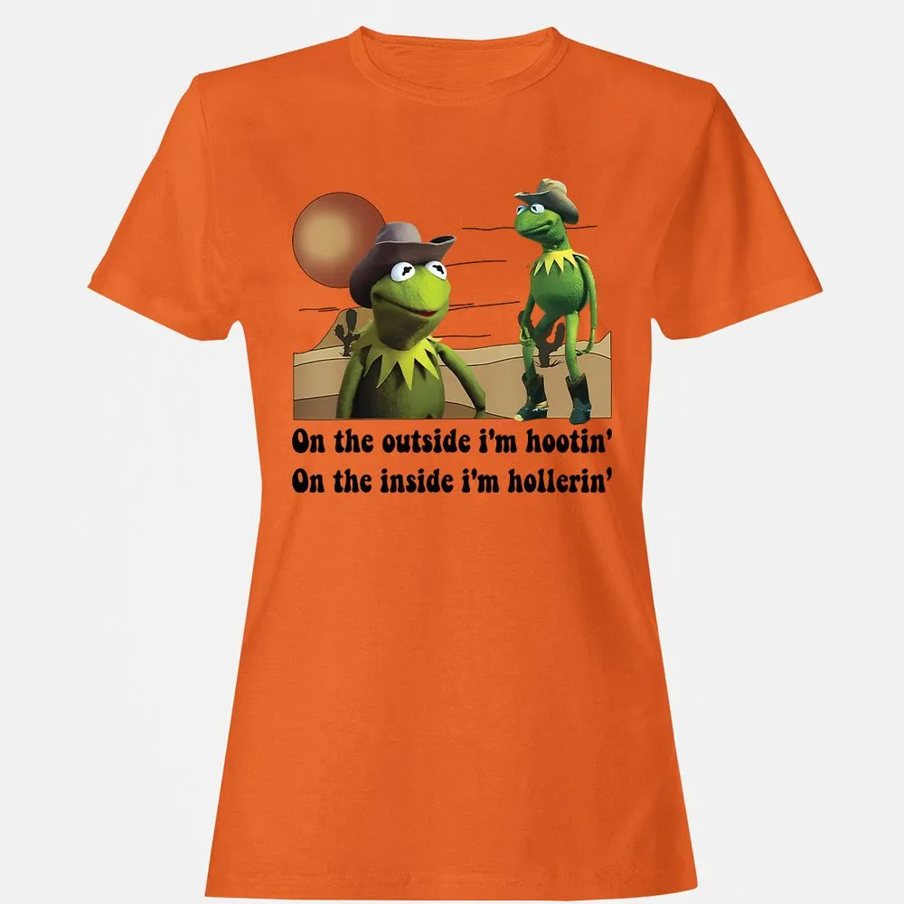 On the outside I'm hootin on the inside I'm hollerin - Orange - 11