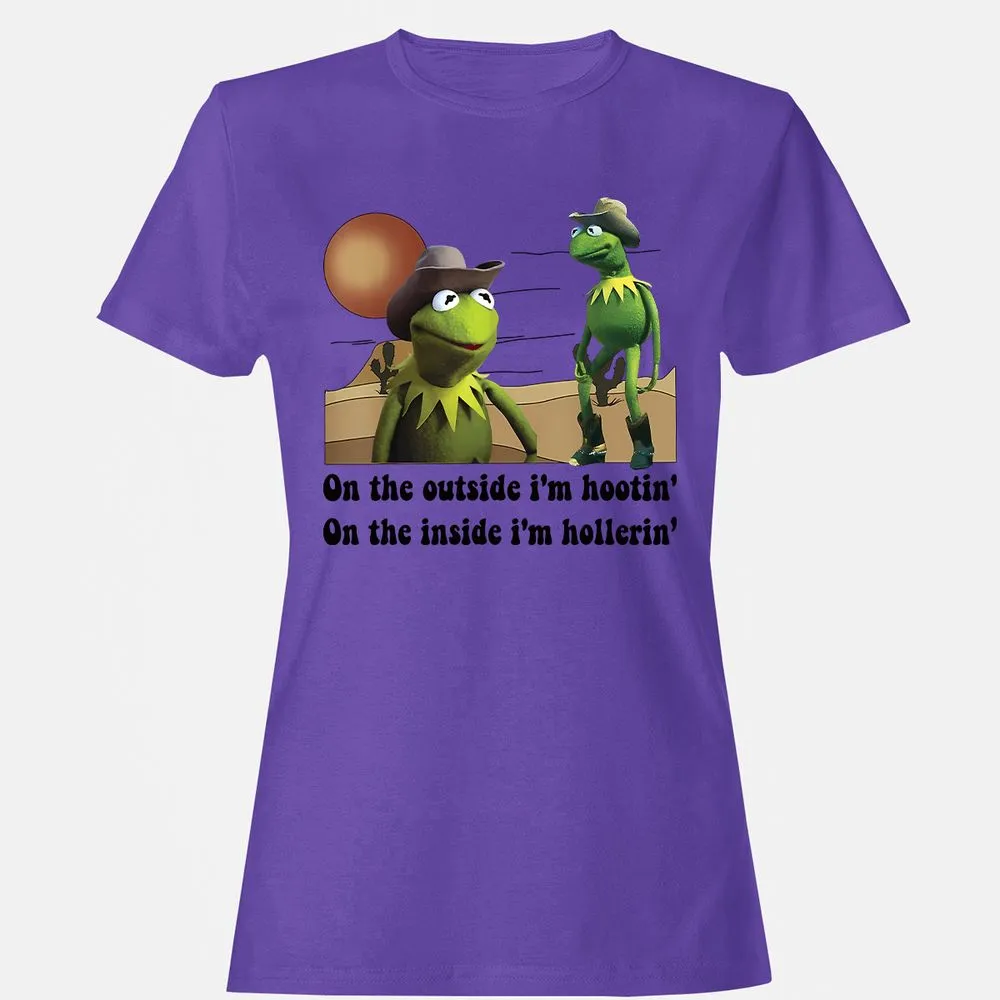 On the outside I'm hootin on the inside I'm hollerin - Purple - 12