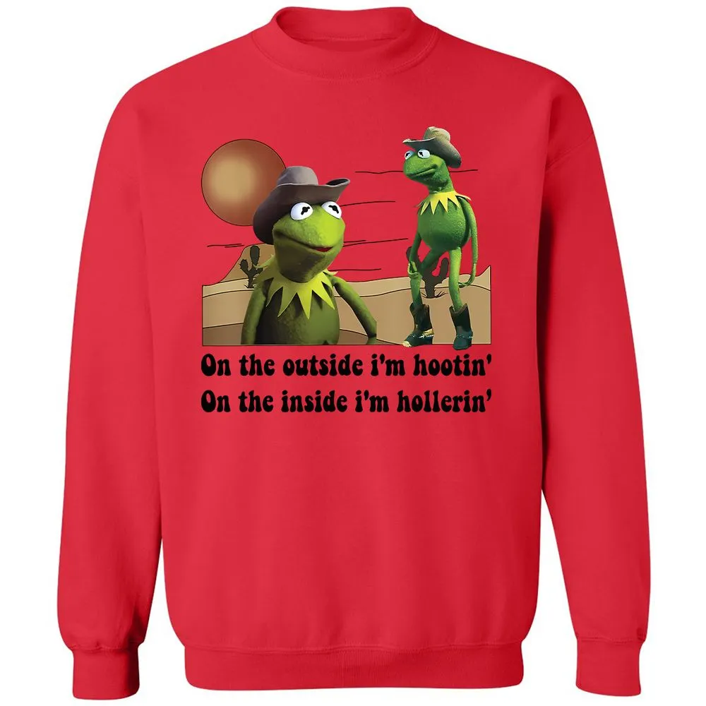 On the outside I'm hootin on the inside I'm hollerin - Red - 5