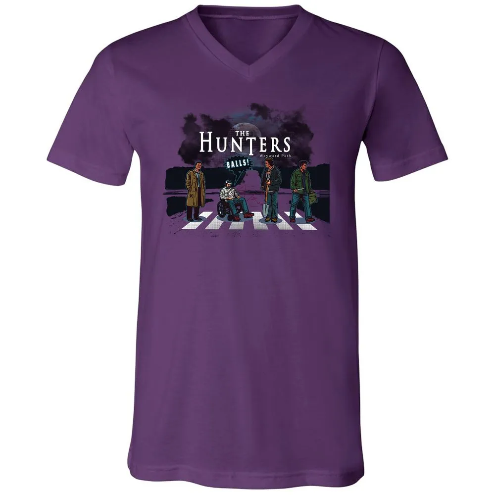 Unisex V-Neck T-Shirt - YZP69E7J - Team Purple - 2