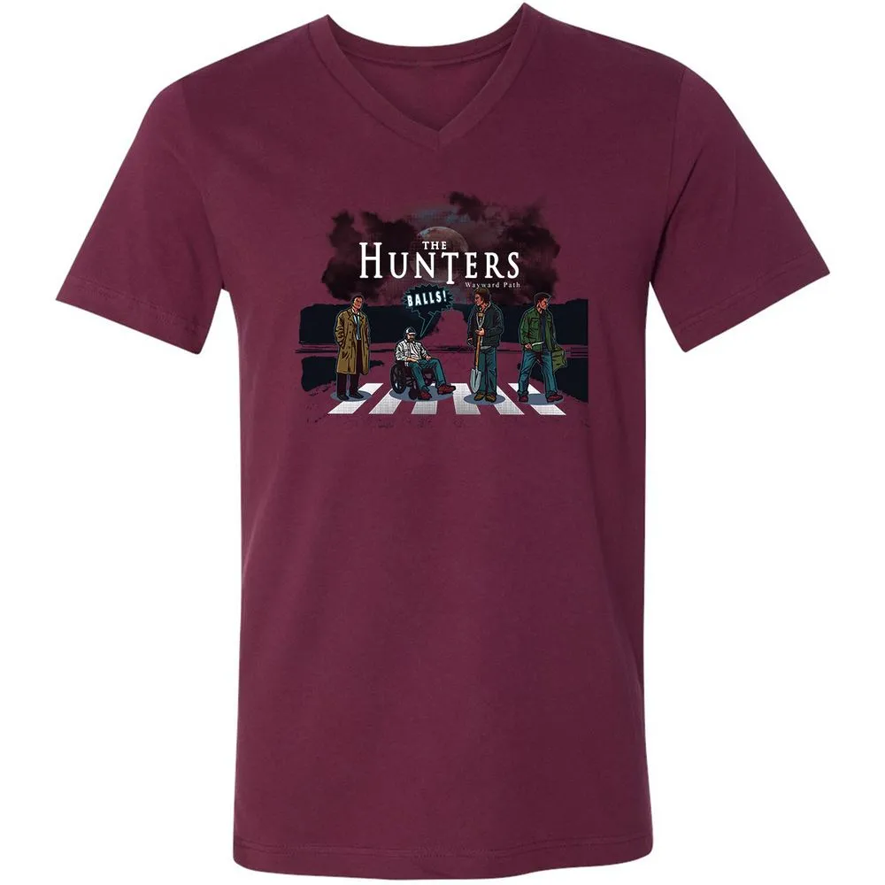 Unisex V-Neck T-Shirt - YZP69E7J - Maroon - 6