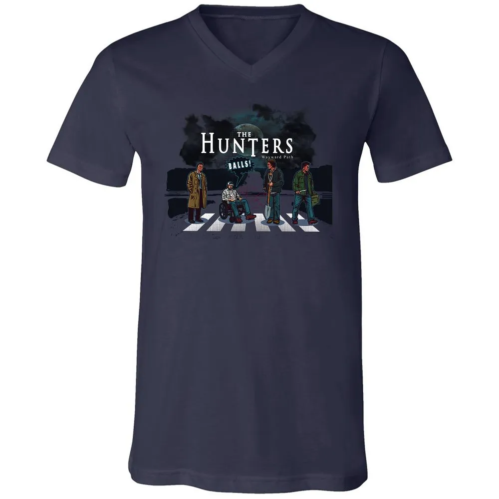 Unisex V-Neck T-Shirt - YZP69E7J - Navy - 9