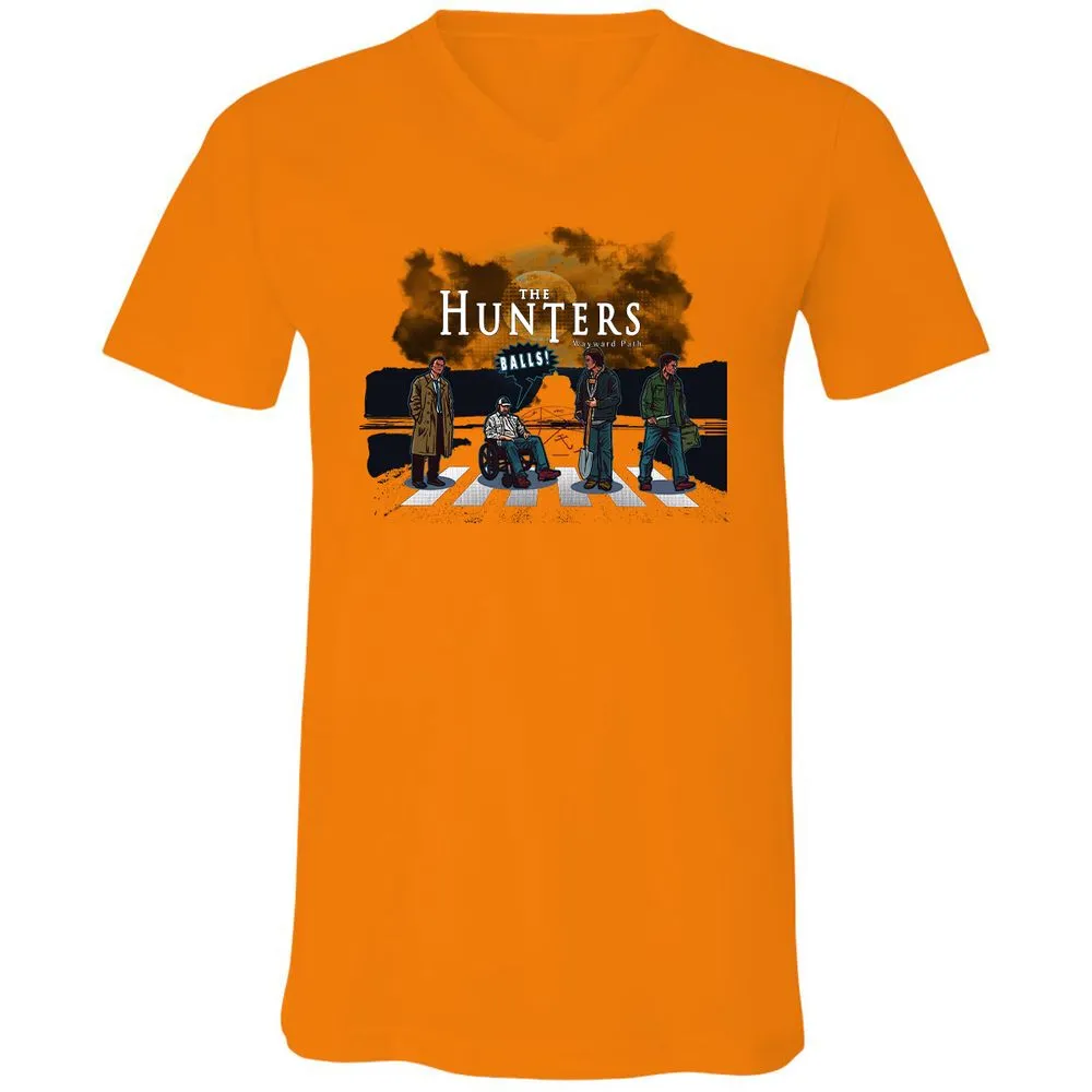 Unisex V-Neck T-Shirt - YZP69E7J - Orange - 11