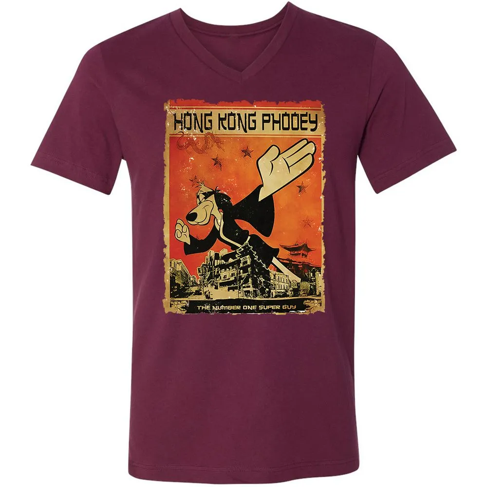 Unisex V-Neck T-Shirt - M73W8QTQ - Maroon - 6