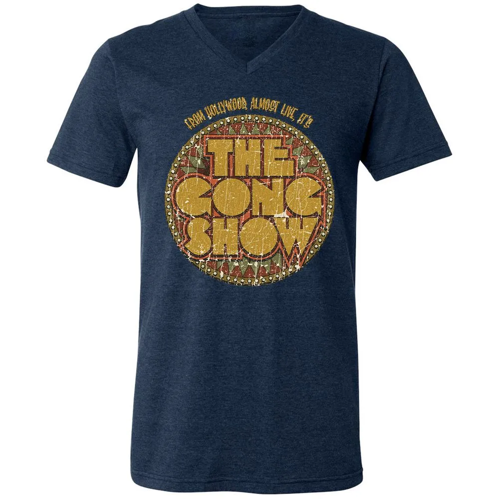 Unisex V-Neck T-Shirt - YTR2B93E - Heather Navy - 15