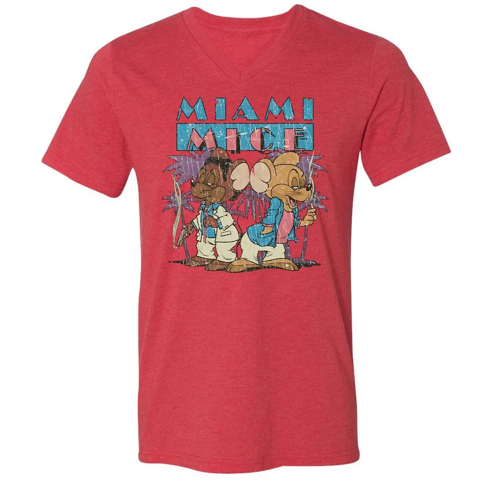 Unisex V-Neck T-Shirt - A83S47WY - Heather Red - 5