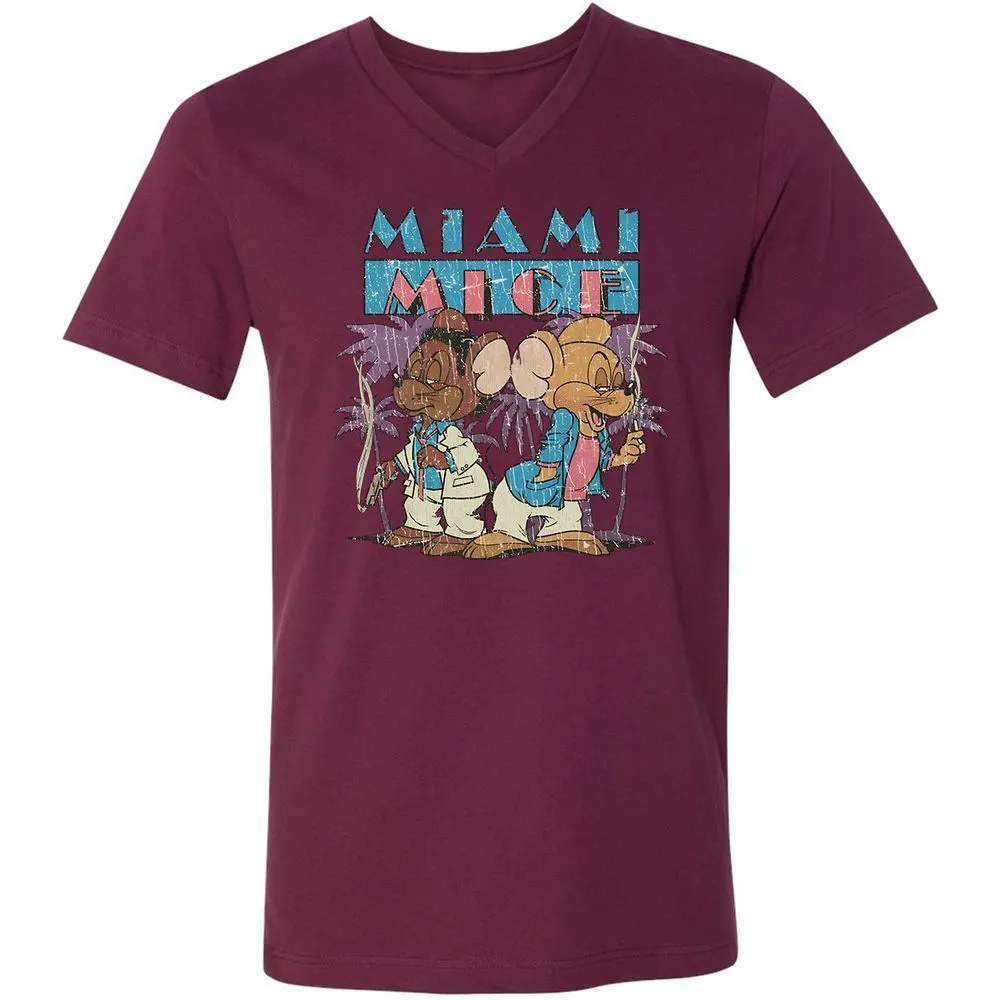 Unisex V-Neck T-Shirt - A83S47WY - Maroon - 6