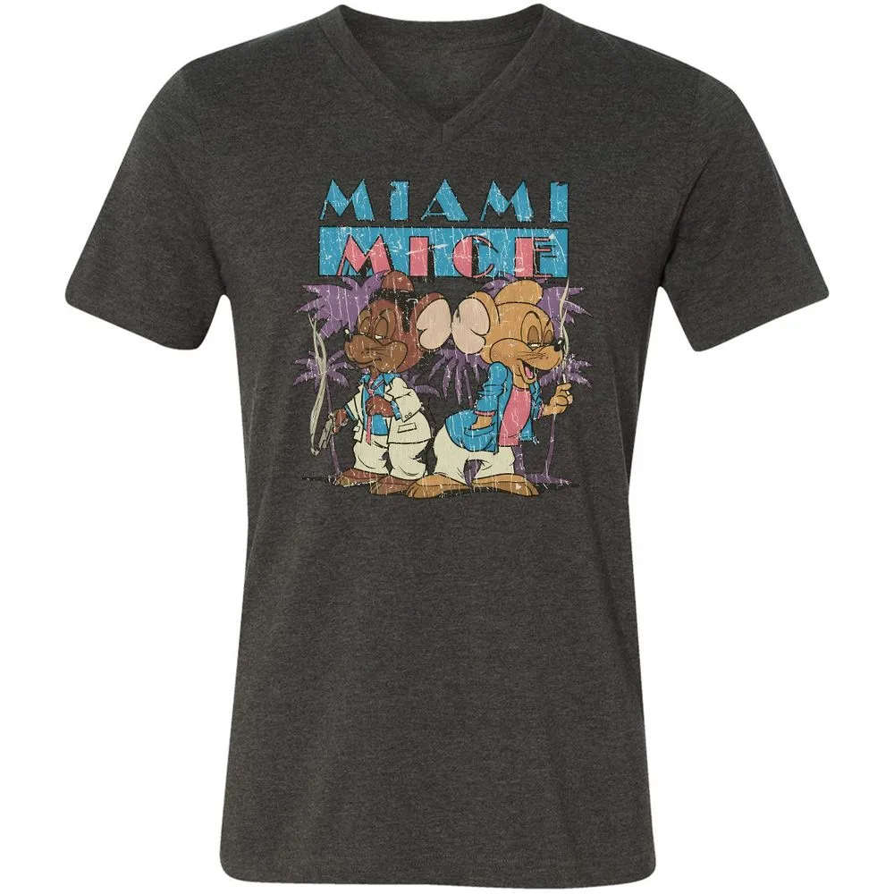 Unisex V-Neck T-Shirt - A83S47WY - Dark Grey Heather - 8