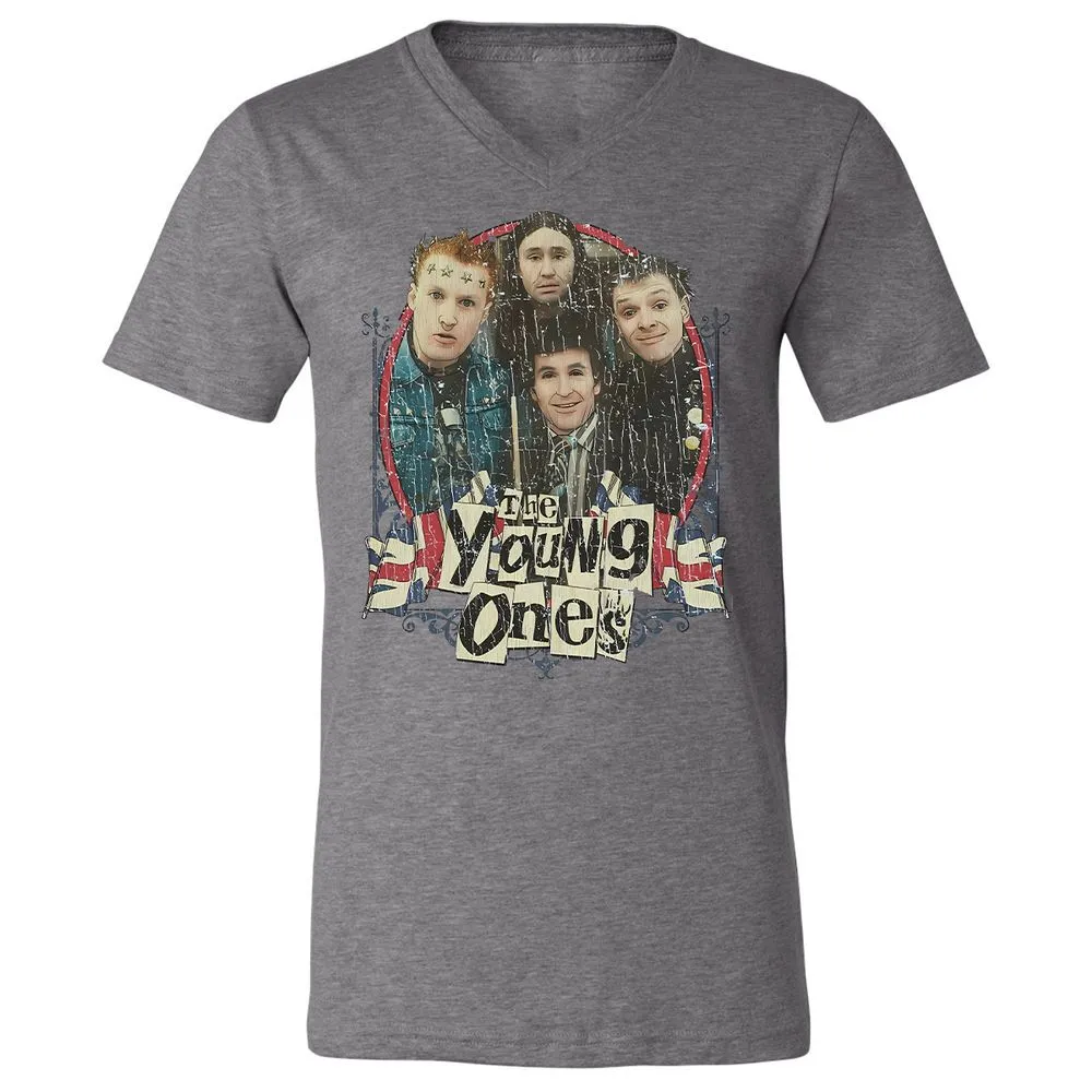 Unisex V-Neck T-Shirt - FBQXRT5H - Deep Heather - 13