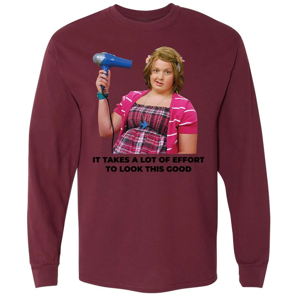 Long Sleeve T-Shirt - DTKSH2X6 - Maroon - 11