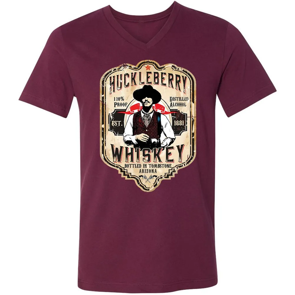 Huckleberry Whiskey Label - Maroon - 6