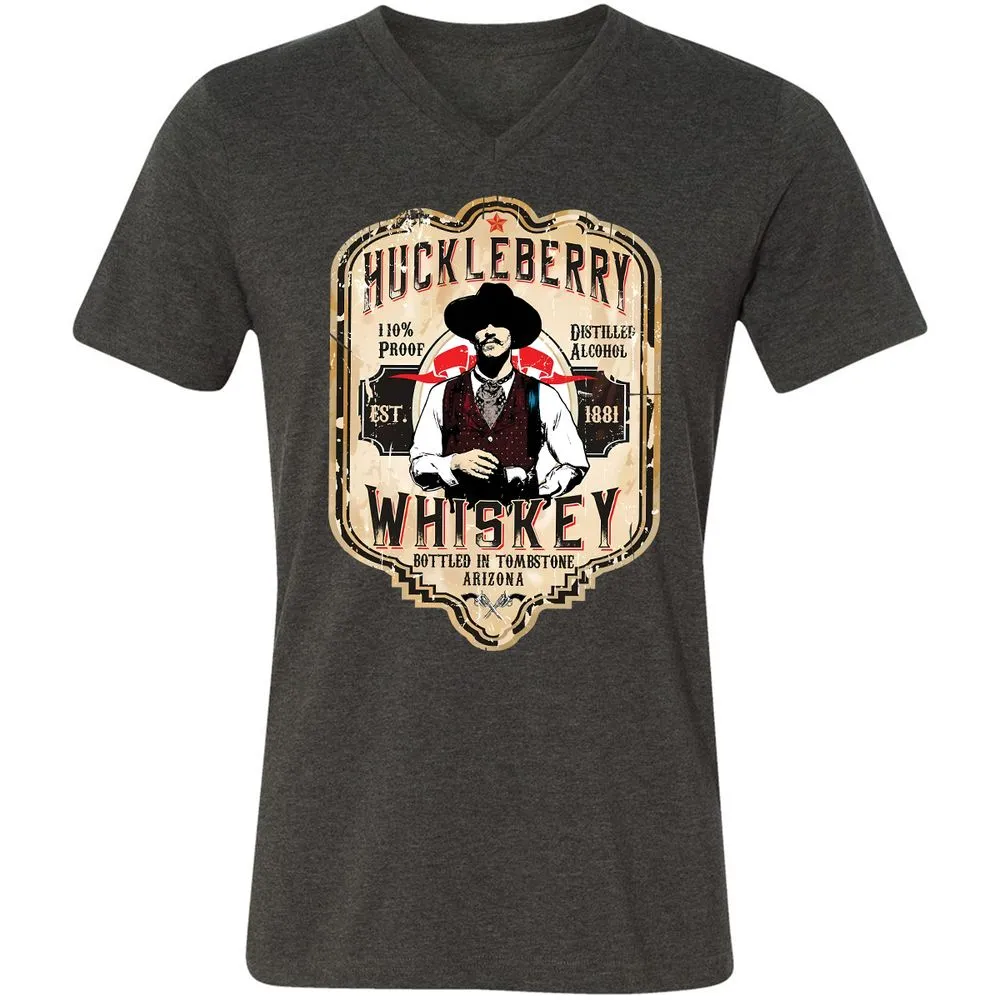 Huckleberry Whiskey Label - Dark Grey Heather - 8