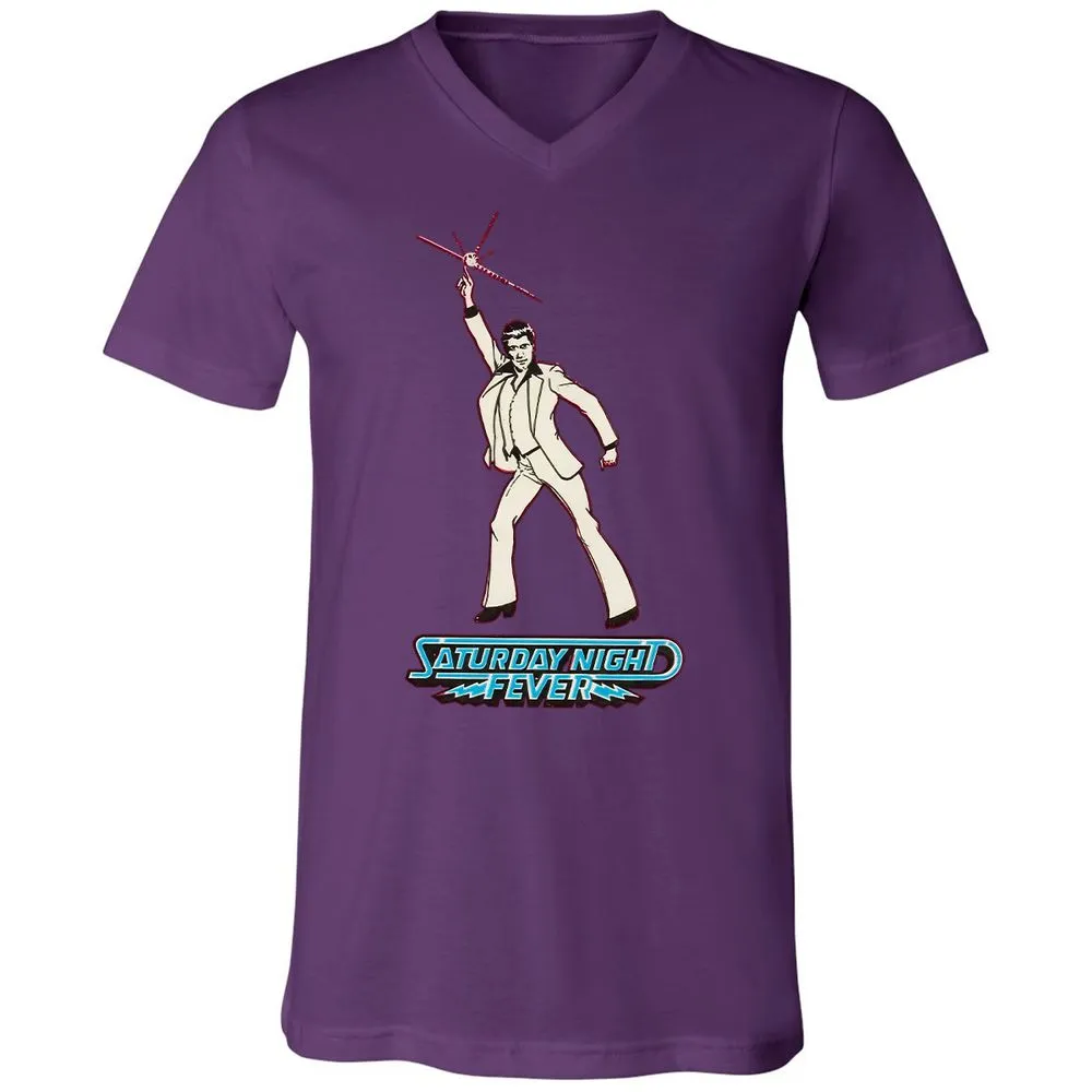 Unisex V-Neck T-Shirt - 4NDD2QKU - Team Purple - 2