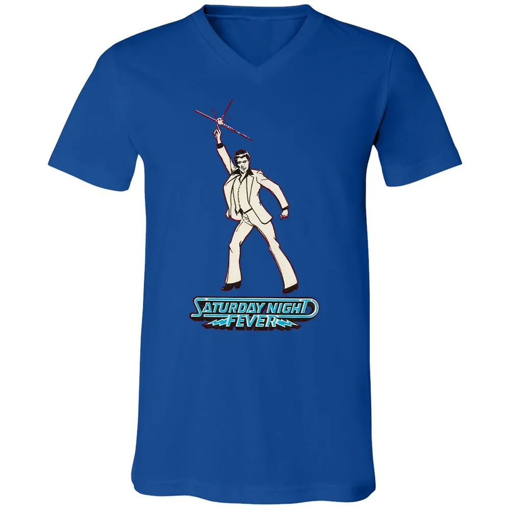 Unisex V-Neck T-Shirt - 4NDD2QKU - True Royal - 4