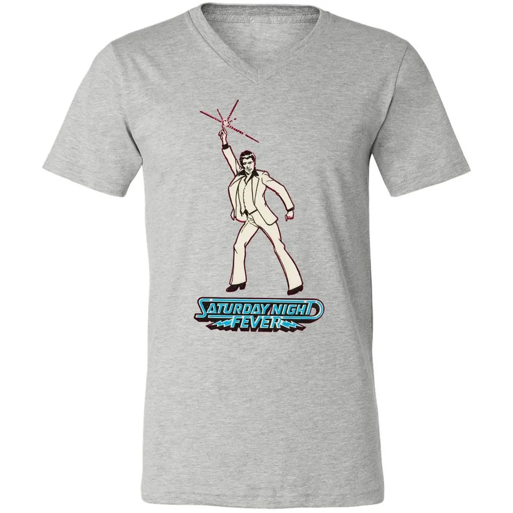 Unisex V-Neck T-Shirt - 4NDD2QKU - Athletic Heather - 7
