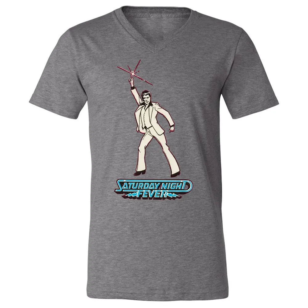 Unisex V-Neck T-Shirt - 4NDD2QKU - Deep Heather - 13