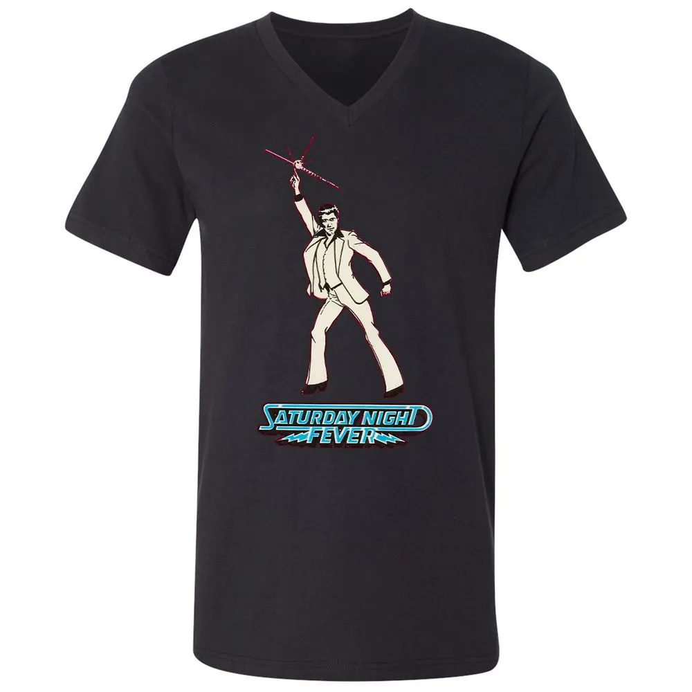 Unisex V-Neck T-Shirt - 4NDD2QKU - Black - 16