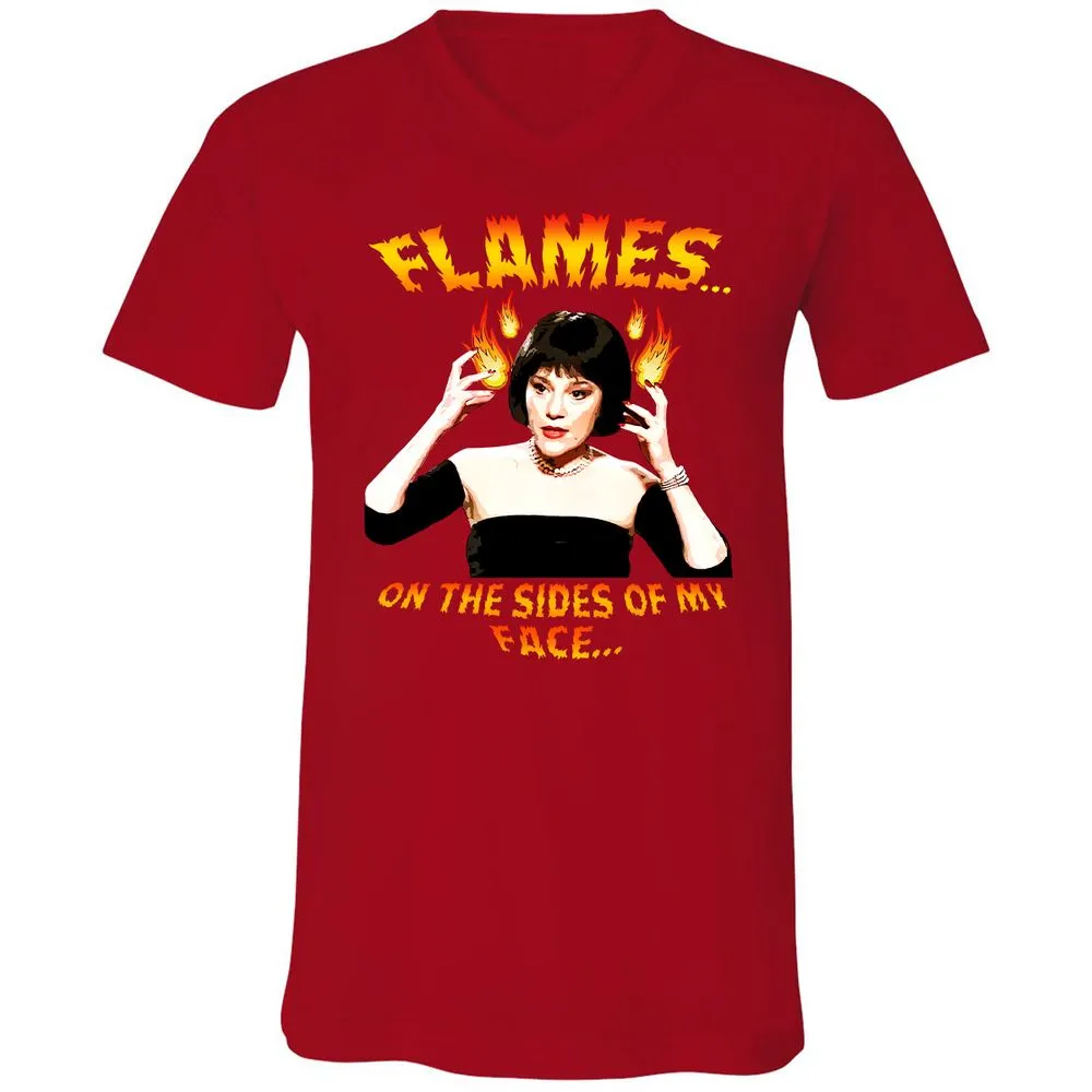 Unisex V-Neck T-Shirt - ZEMMHUQF - Red - 3