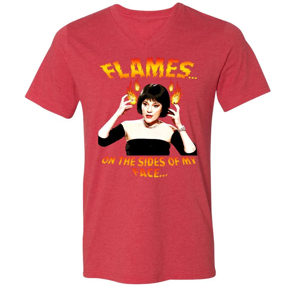 Unisex V-Neck T-Shirt - ZEMMHUQF - Heather Red - 5