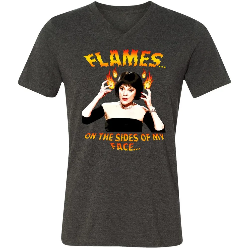 Unisex V-Neck T-Shirt - ZEMMHUQF - Dark Grey Heather - 8