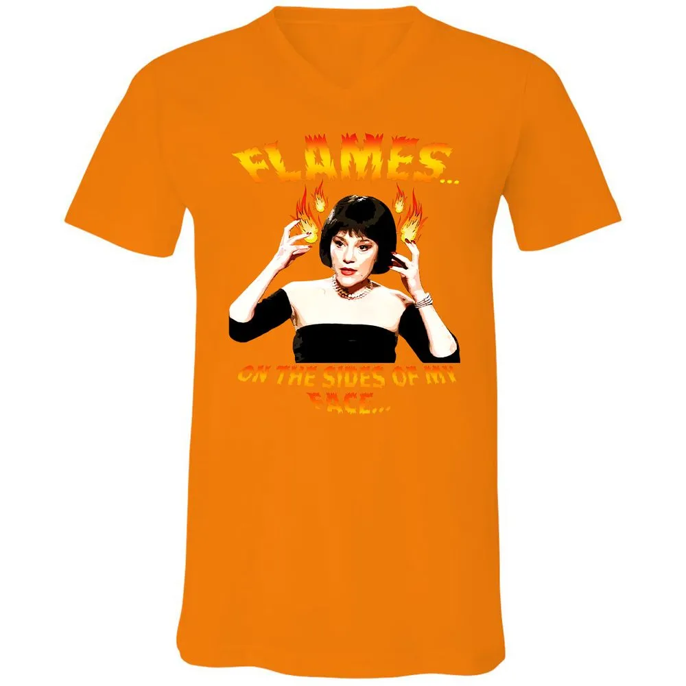 Unisex V-Neck T-Shirt - ZEMMHUQF - Orange - 11