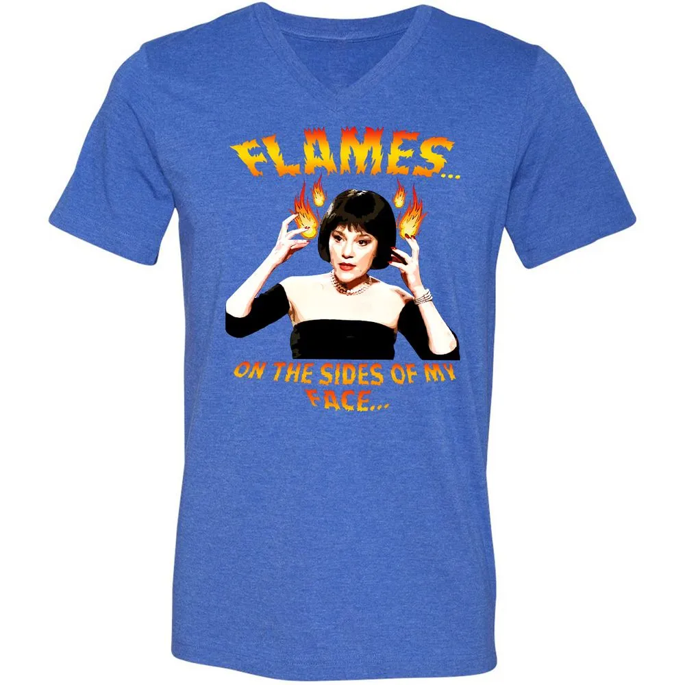 Unisex V-Neck T-Shirt - ZEMMHUQF - Heather True Royal - 14