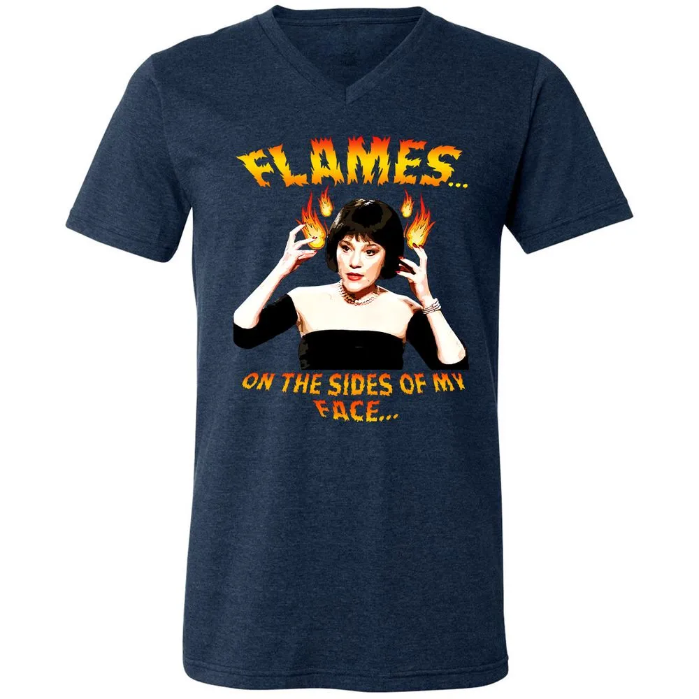 Unisex V-Neck T-Shirt - ZEMMHUQF - Heather Navy - 15