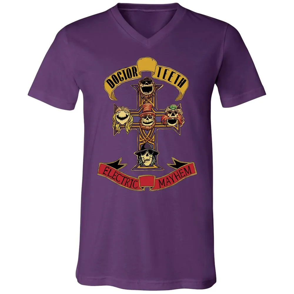 Unisex V-Neck T-Shirt - FYJ7Z9G5 - Team Purple - 2