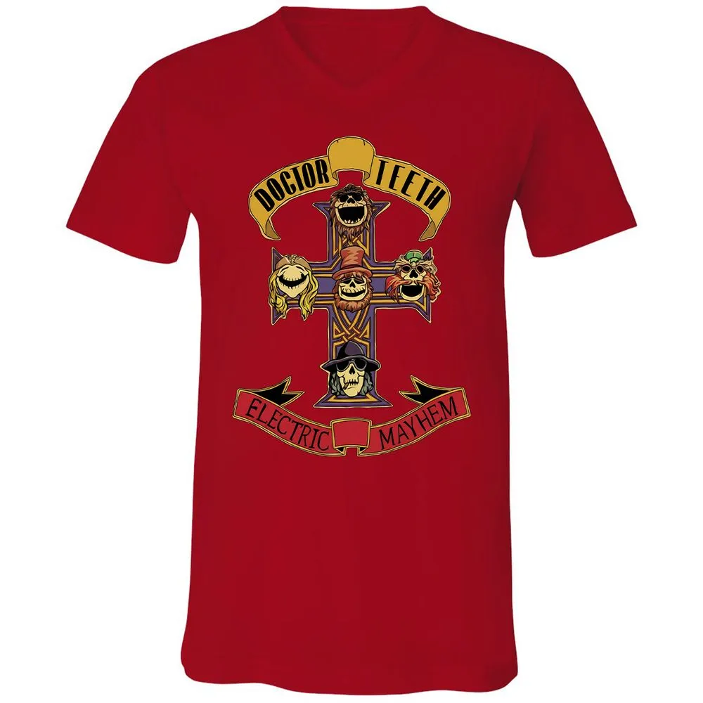 Unisex V-Neck T-Shirt - FYJ7Z9G5 - Red - 3