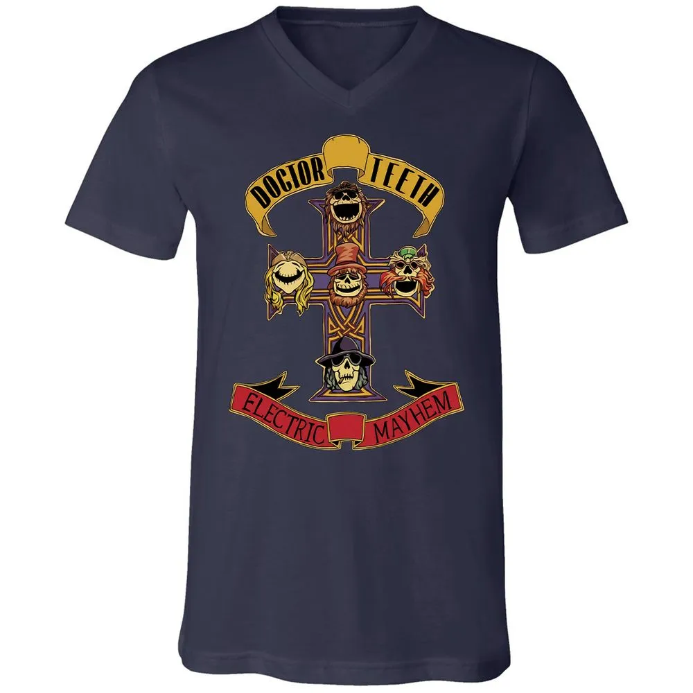 Unisex V-Neck T-Shirt - FYJ7Z9G5 - Navy - 9